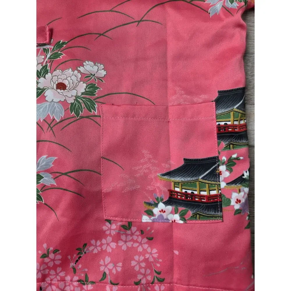 Kids Pink Kimono Yukata Set‎ Made in Japan Geisha Pagoda Fits 18M-2T